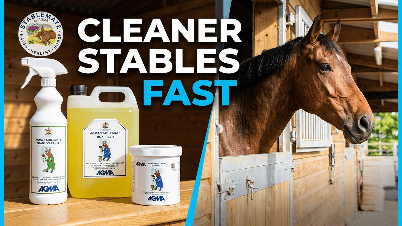 AGMA Stablemate Cleaner Stables Fast product video thumbnail