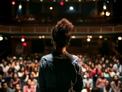 lady speaking to audience